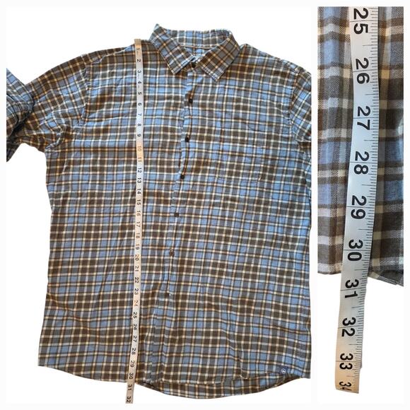 Peter Millar Plaid Button-down Shirt, brushed twill, size XL - Picture 6 of 8